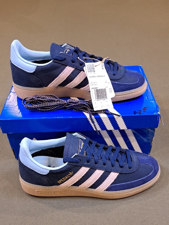 adidas Shoes - Adidas Handball Spezial - Color: Dark Blue/Wonder Quartz/Clear Sky - Size: 6.5